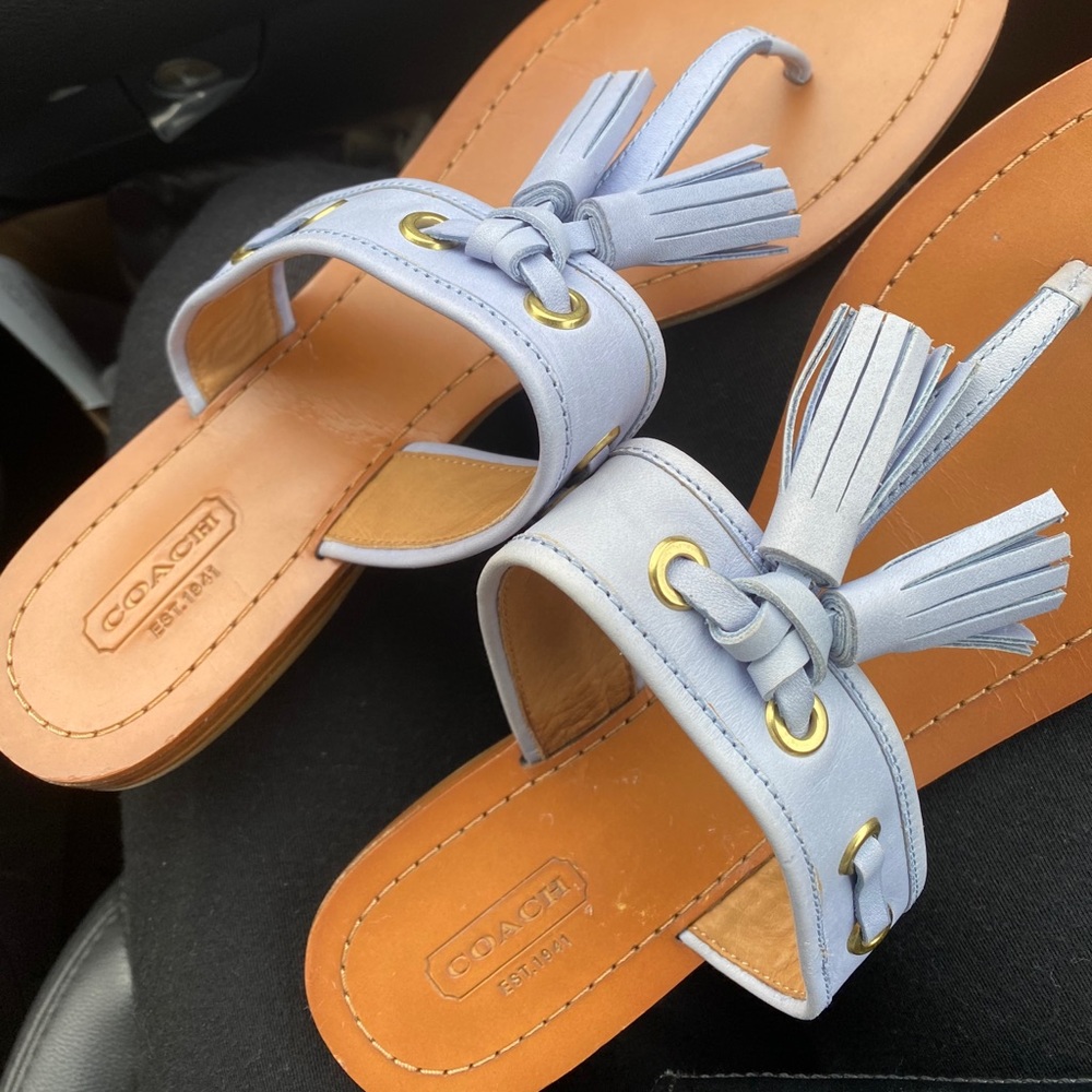 Coach tassel sandals